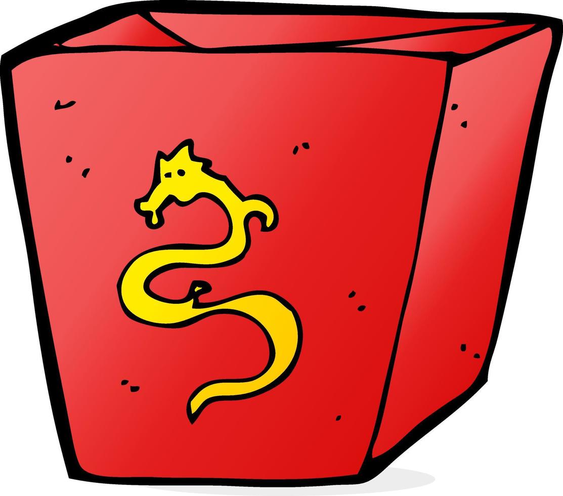 cartoon noodle box vector