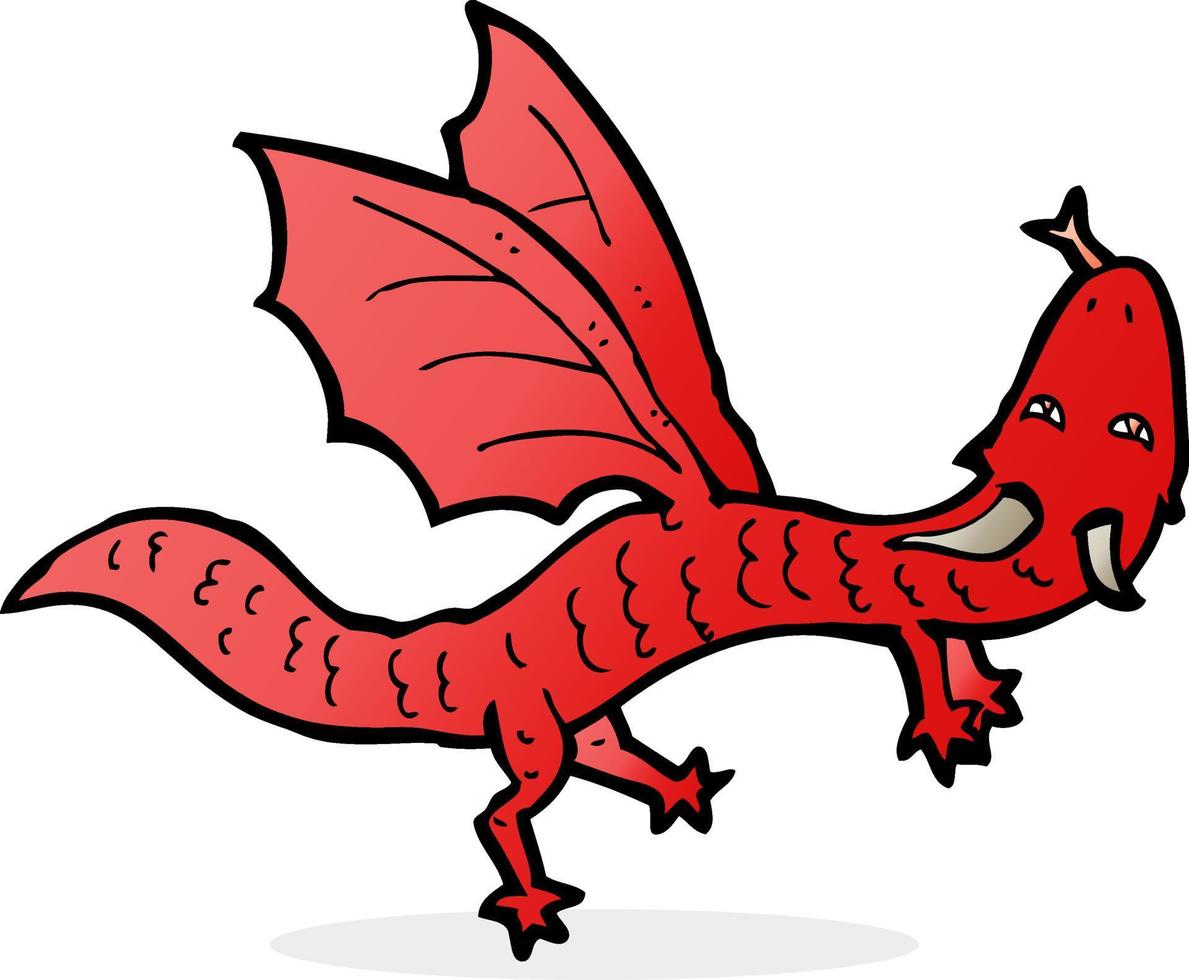 cartoon little dragon vector