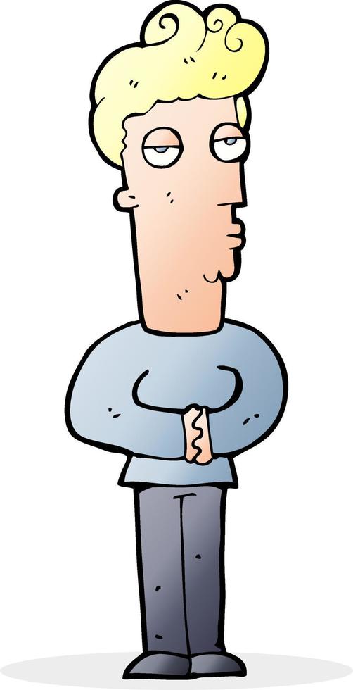 cartoon arrogant man vector