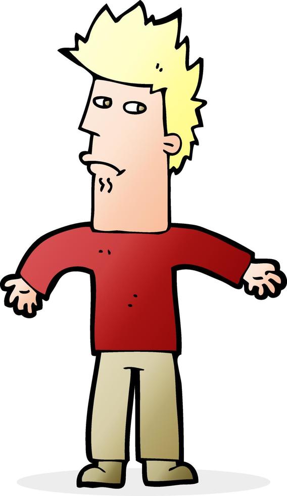 cartoon confused man vector