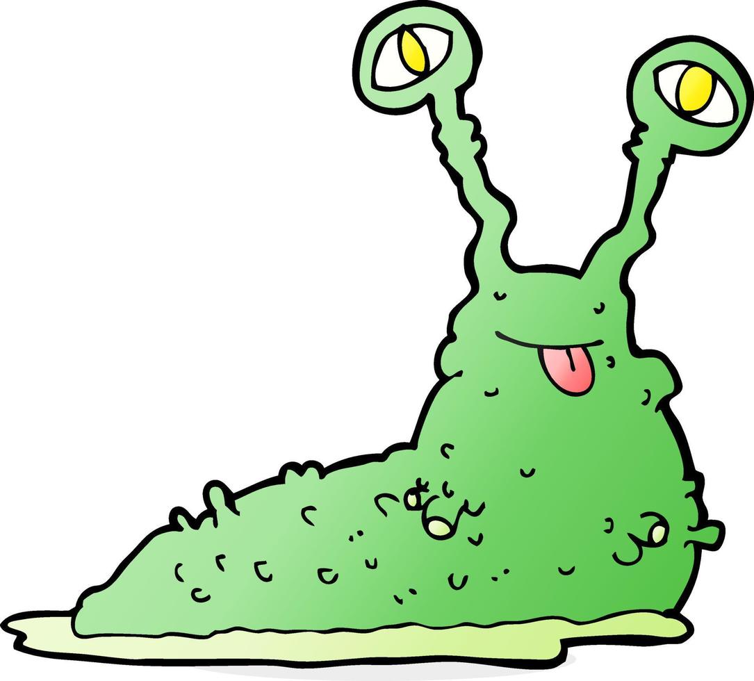 cartoon gross slug vector