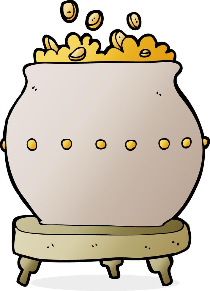 cartoon pot of gold vector