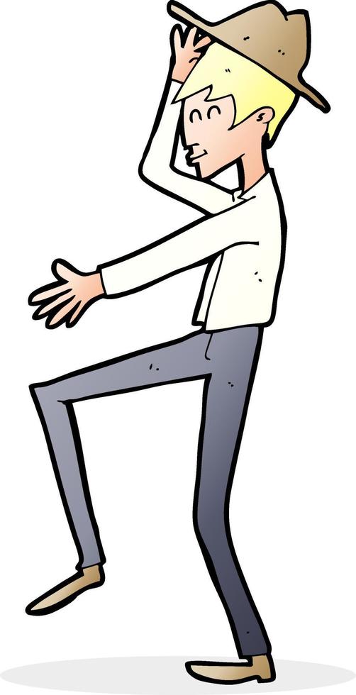 cartoon fashionable man vector