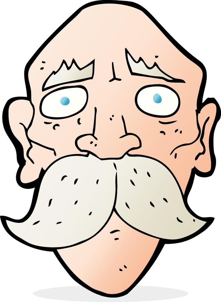 cartoon sad old man vector