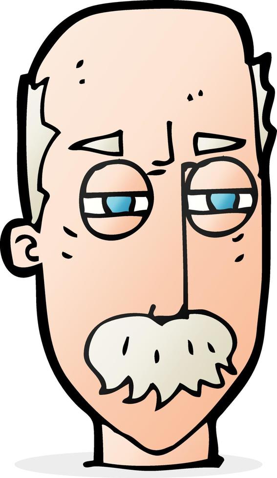 cartoon annoyed old man vector