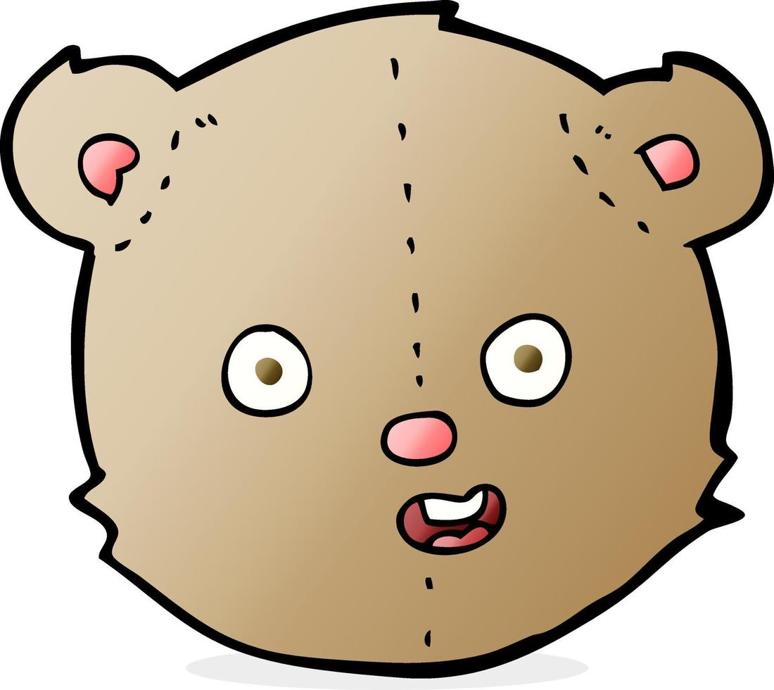 cartoon teddy bear head vector