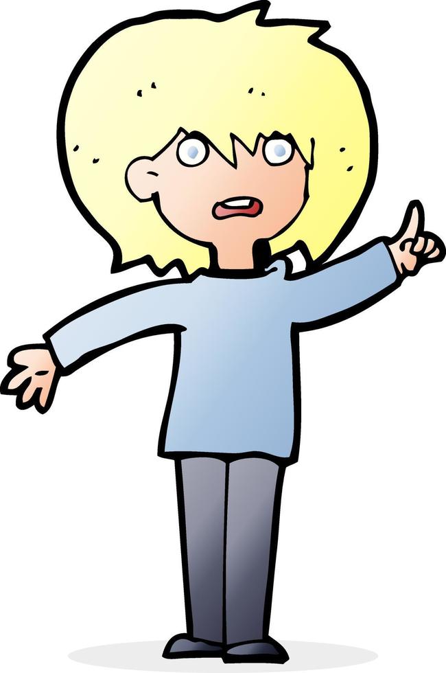 cartoon woman asking question vector