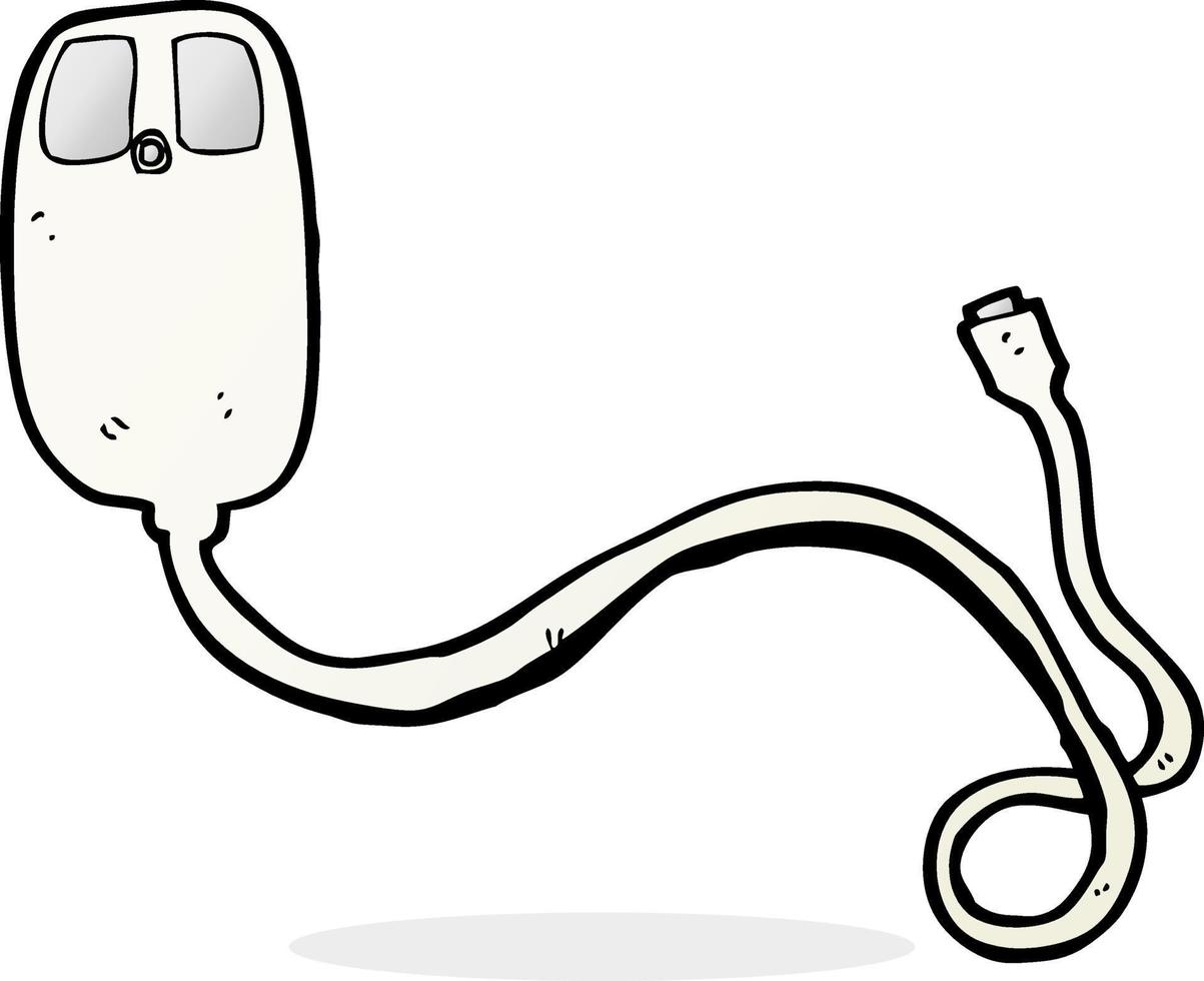 ratón de la computadora de dibujos animados vector