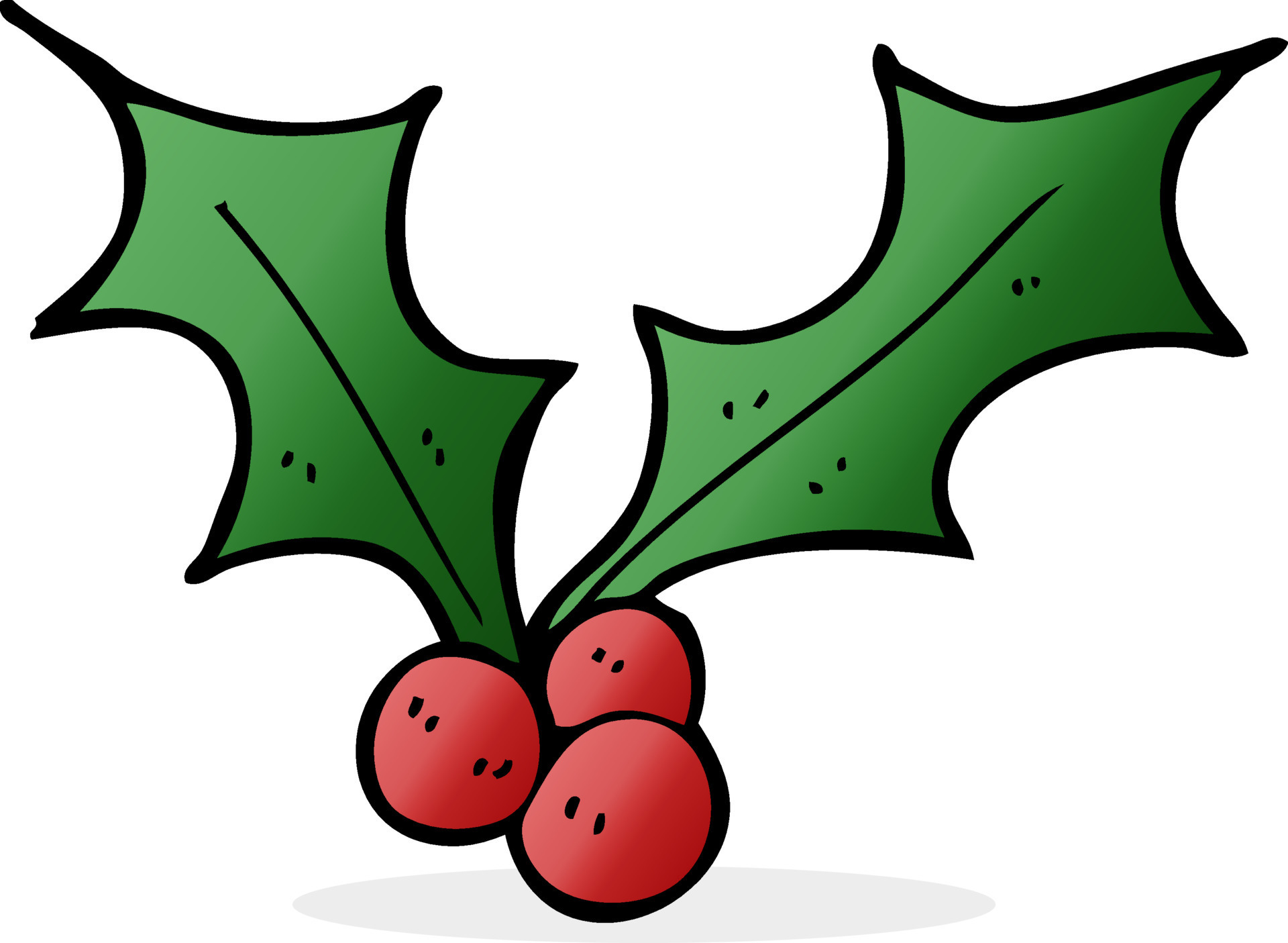 cartoon christmas holly 12278942 Vector Art at Vecteezy