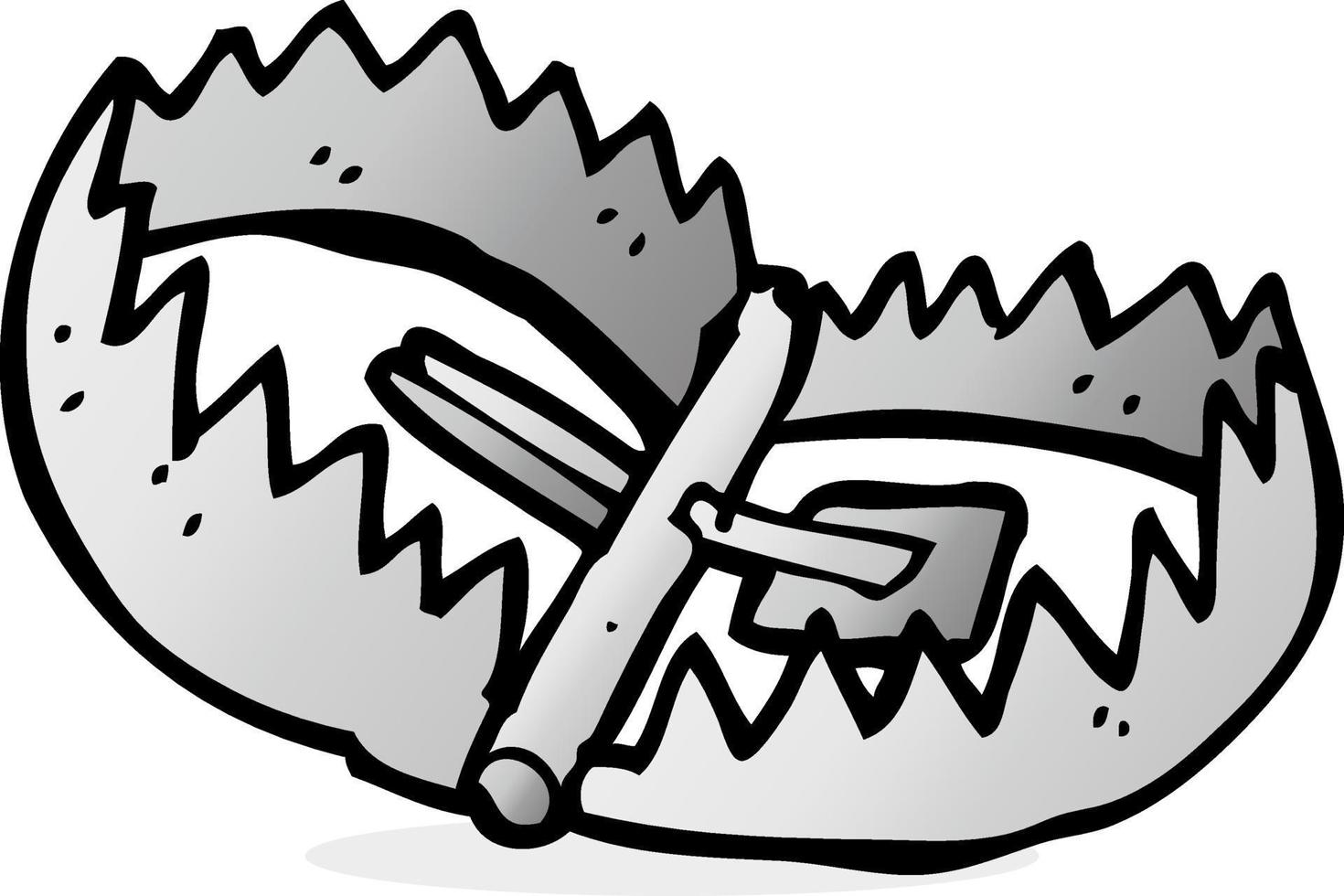 cartoon bear trap vector