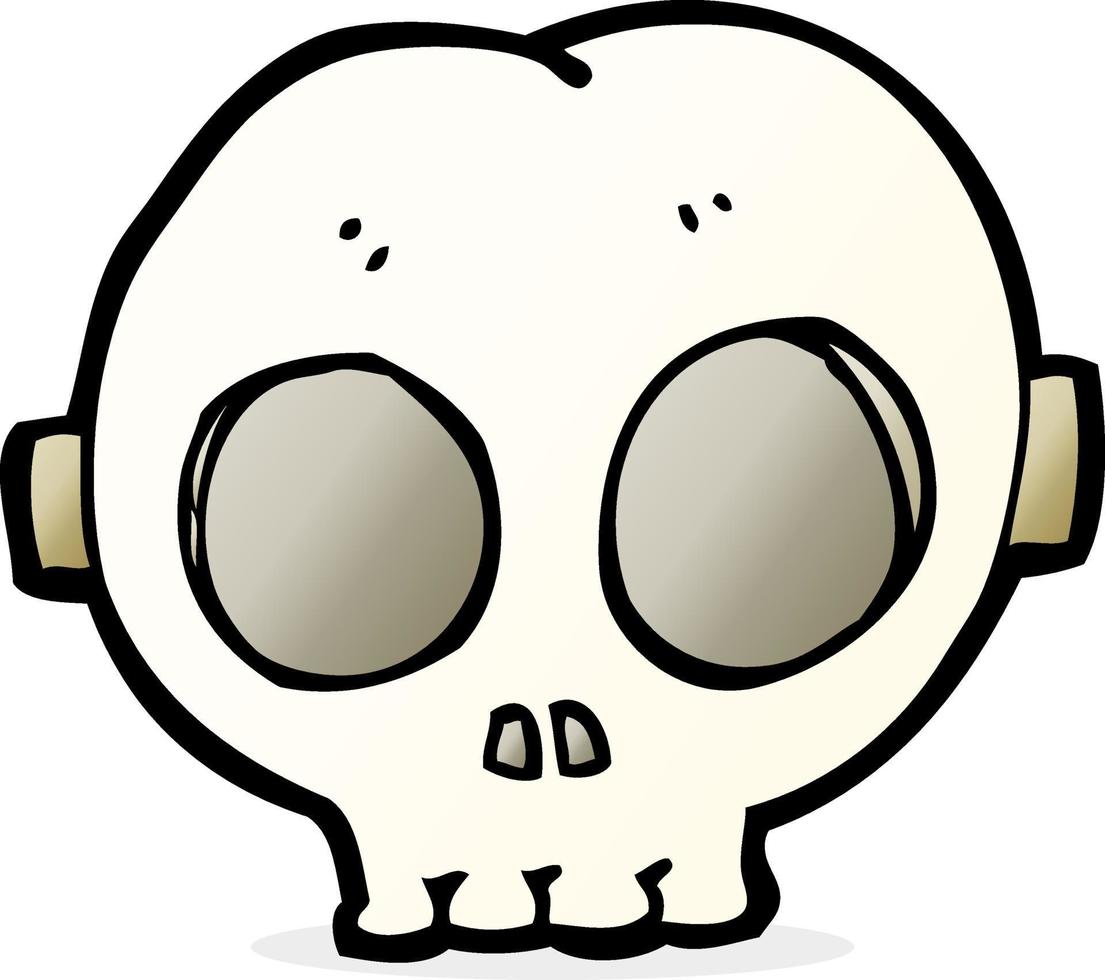 máscara de calavera de halloween de dibujos animados vector