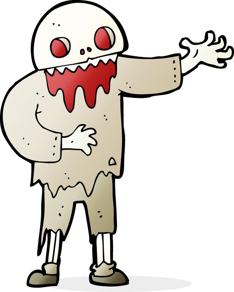 cartoon spooky zombie vector