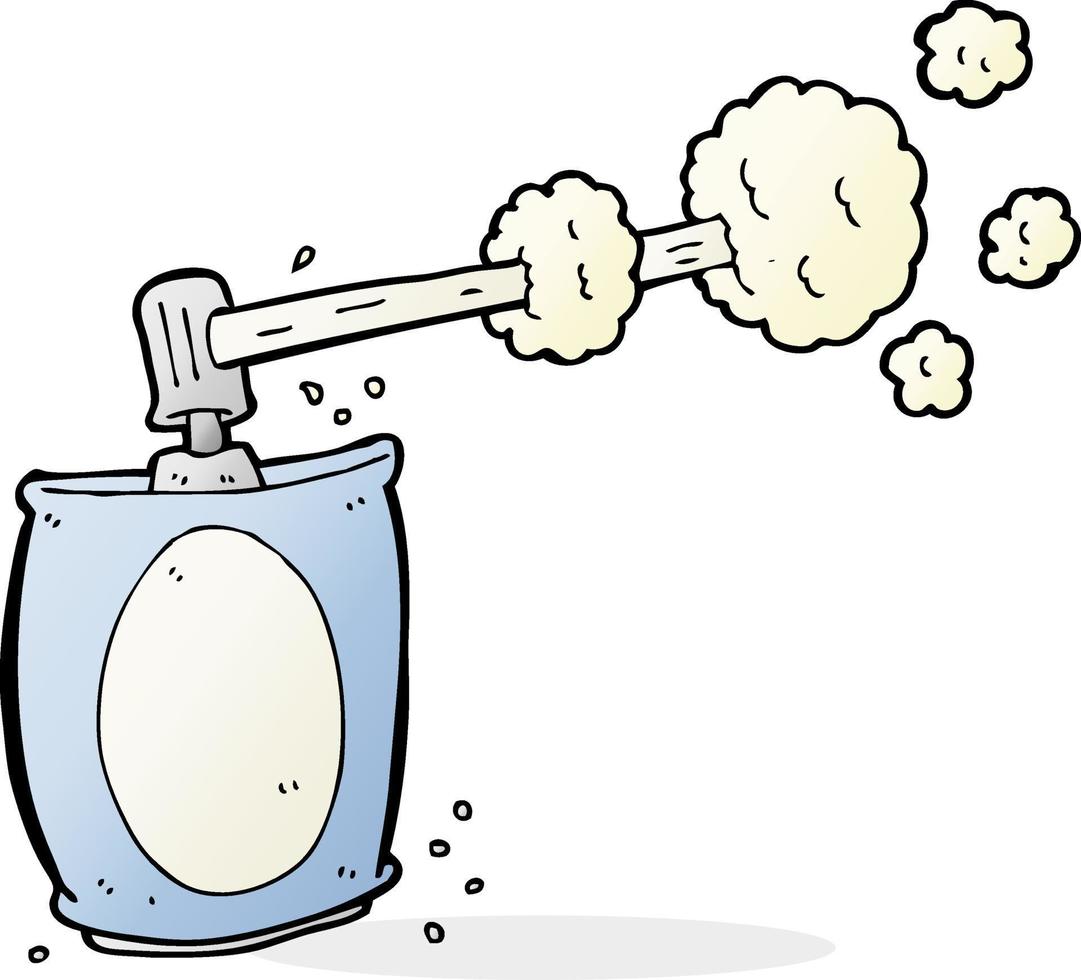 cartoon aerosol spray can vector