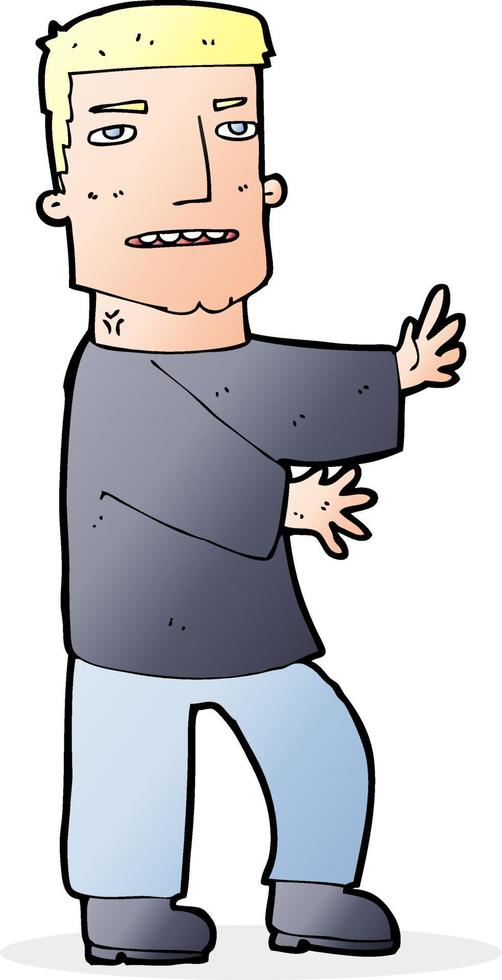 cartoon man gesturing vector