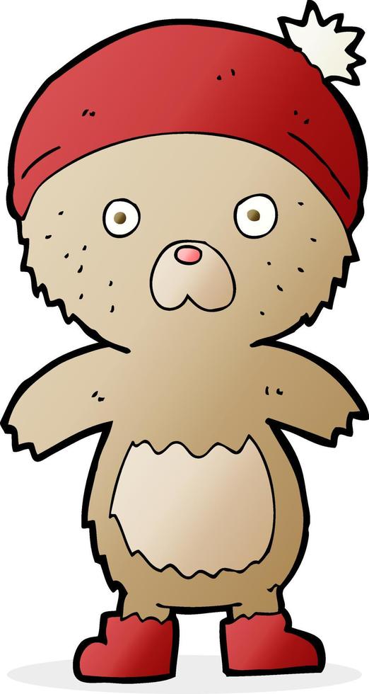 cartoon cute teddy bear vector