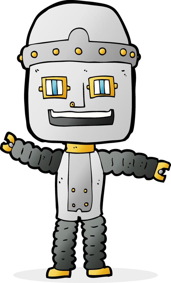 robot que agita de dibujos animados vector