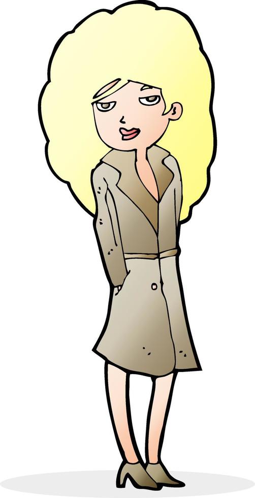 cartoon female spy vector