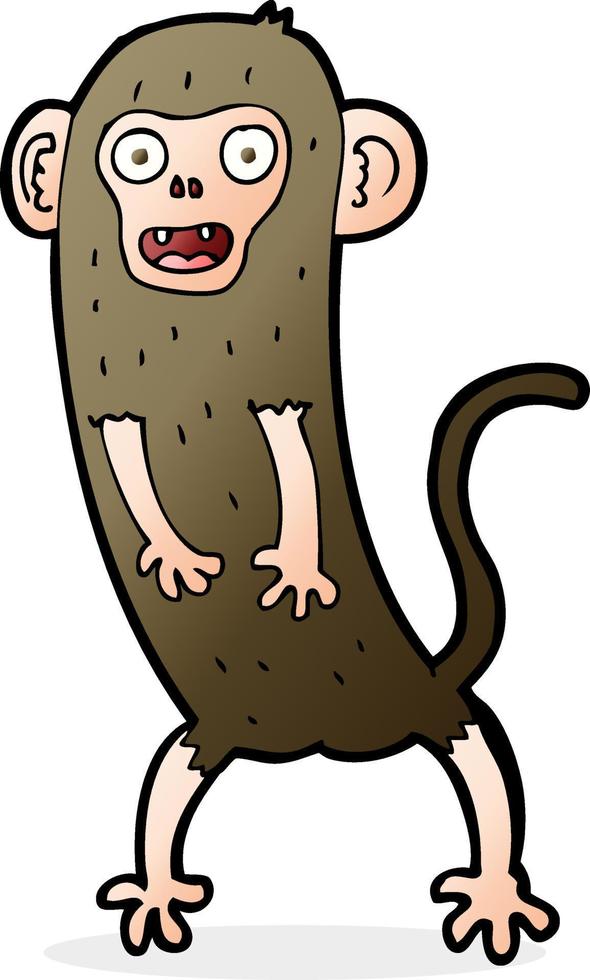 cartoon crazy monkey vector