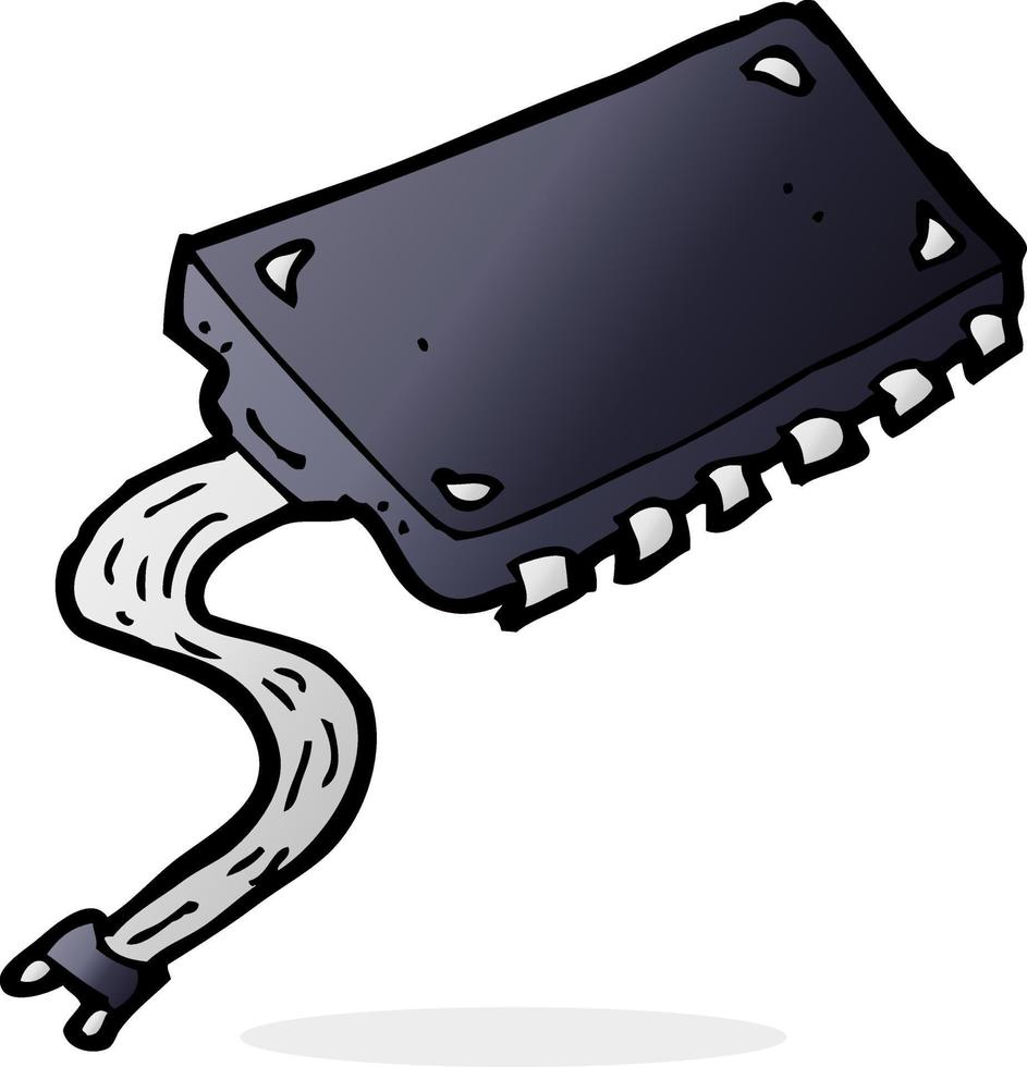cartoon computer chip vector