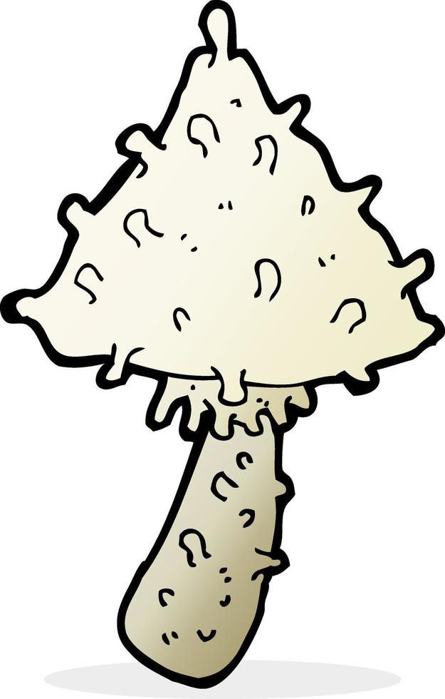 cartoon weird mushroom vector