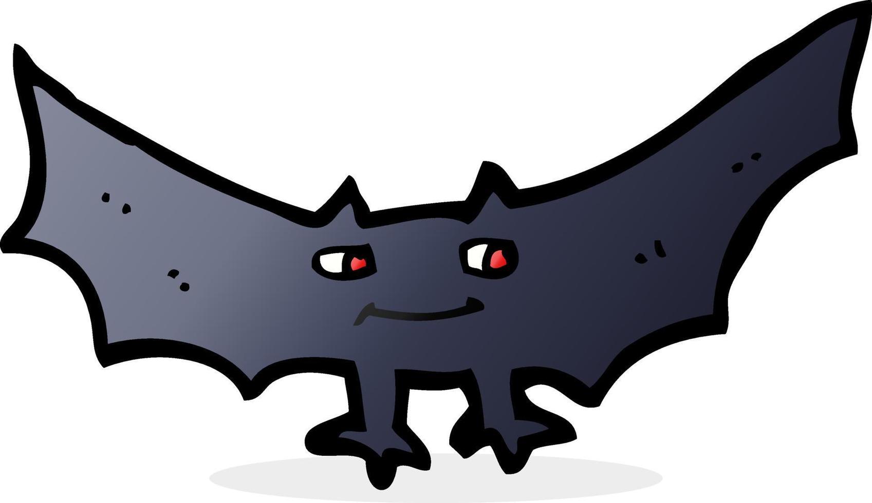 cartoon spooky vampire bat vector
