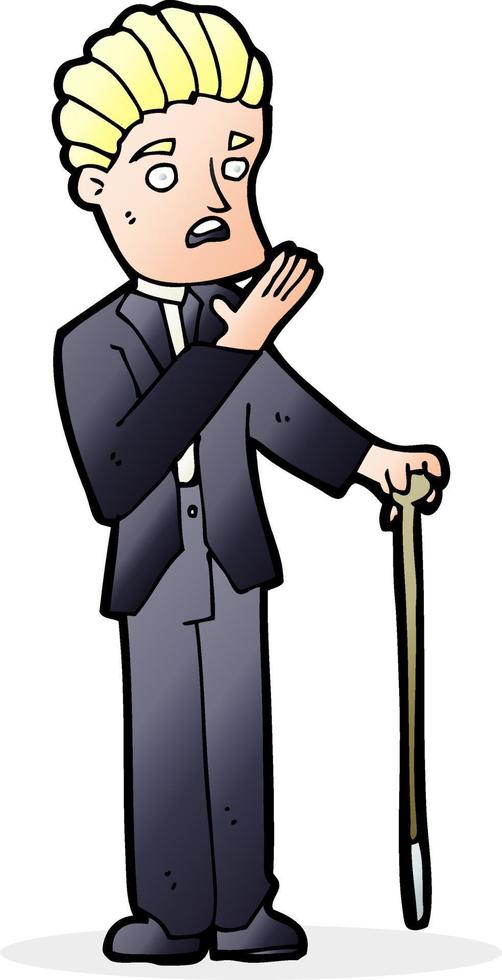 cartoon shocked gentleman vector