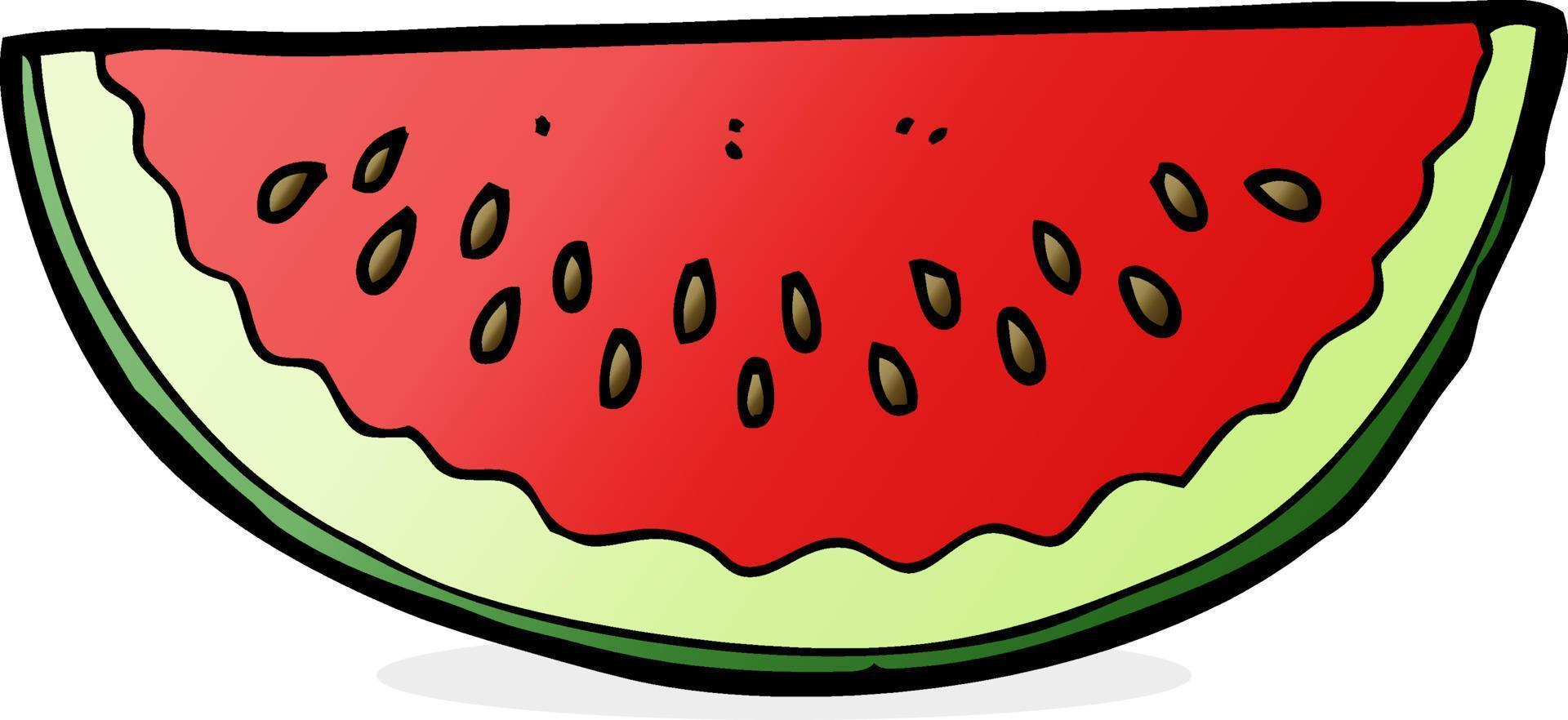 cartoon watermelon slice vector