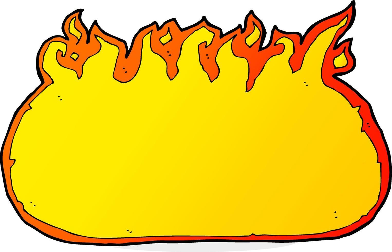 cartoon fire border vector