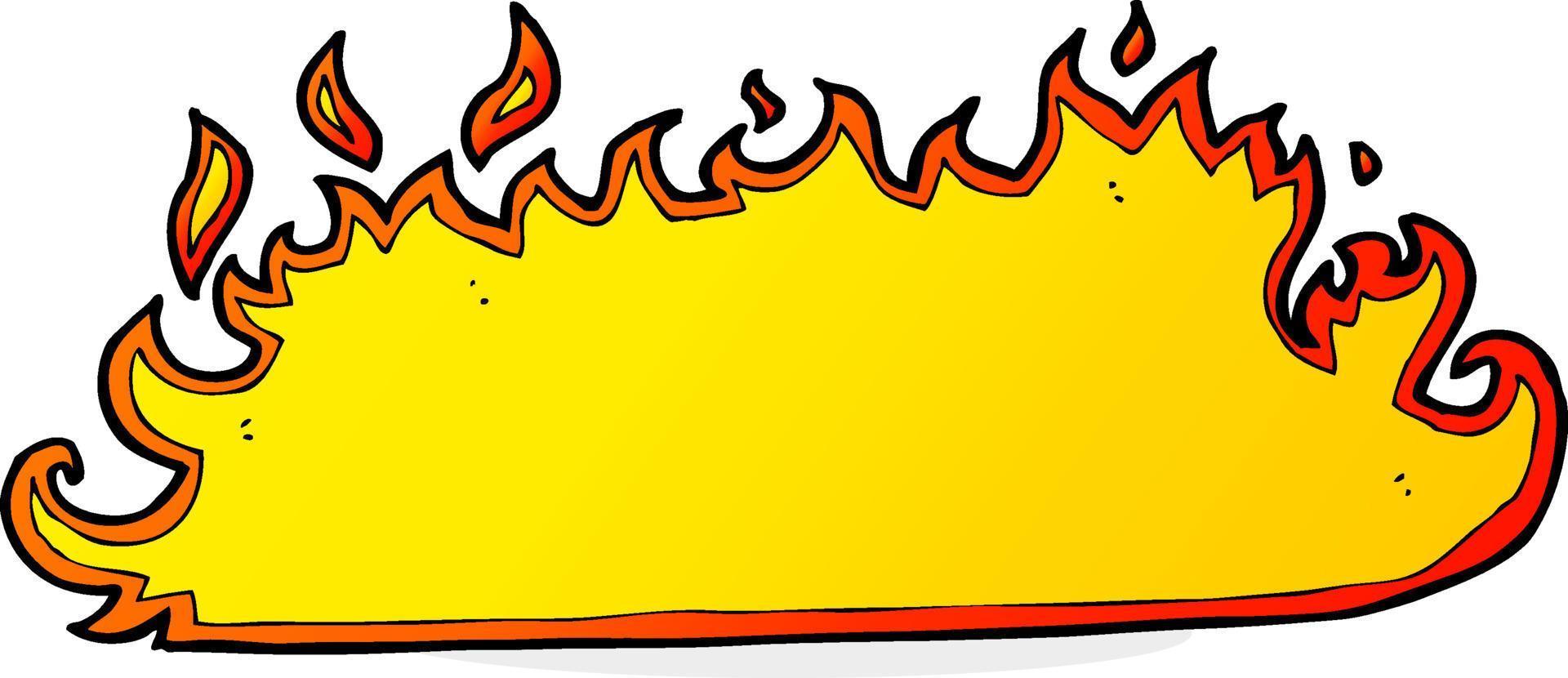 cartoon fire border vector
