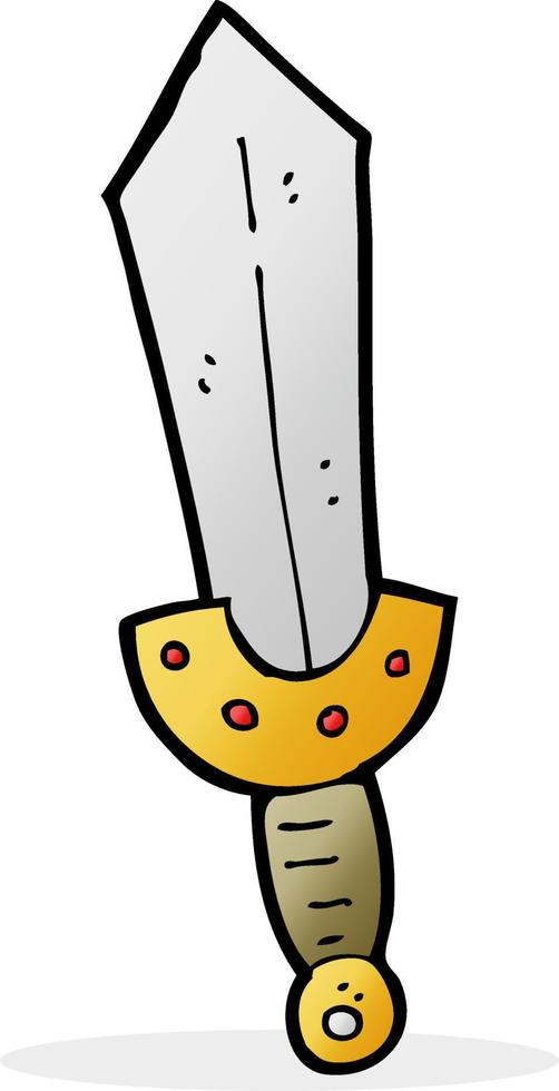 cartoon viking sword vector