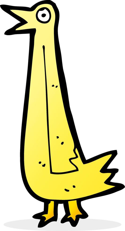 funny cartoon bird vector