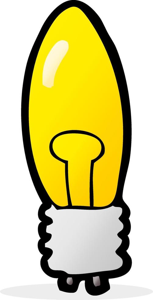 bombilla de luz eléctrica de dibujos animados vector