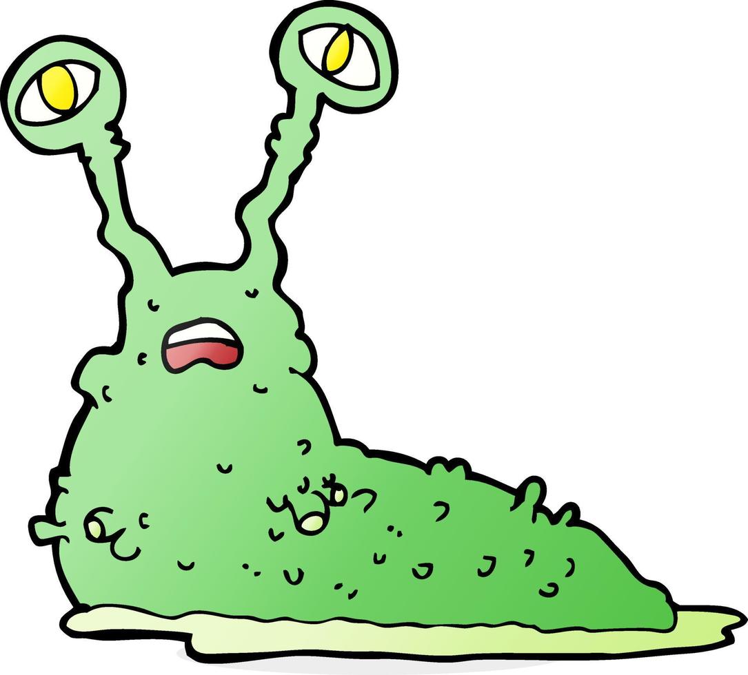 cartoon gross slug vector