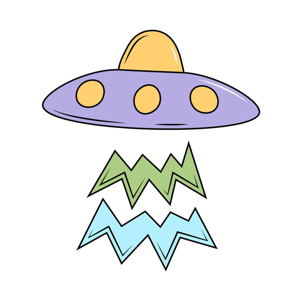 Flying saucer ufo vector illustration