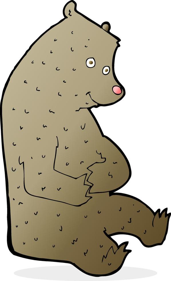 cartoon happy bear vector