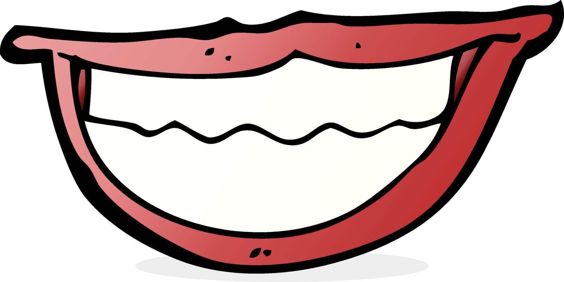 cartoon grinning mouth vector
