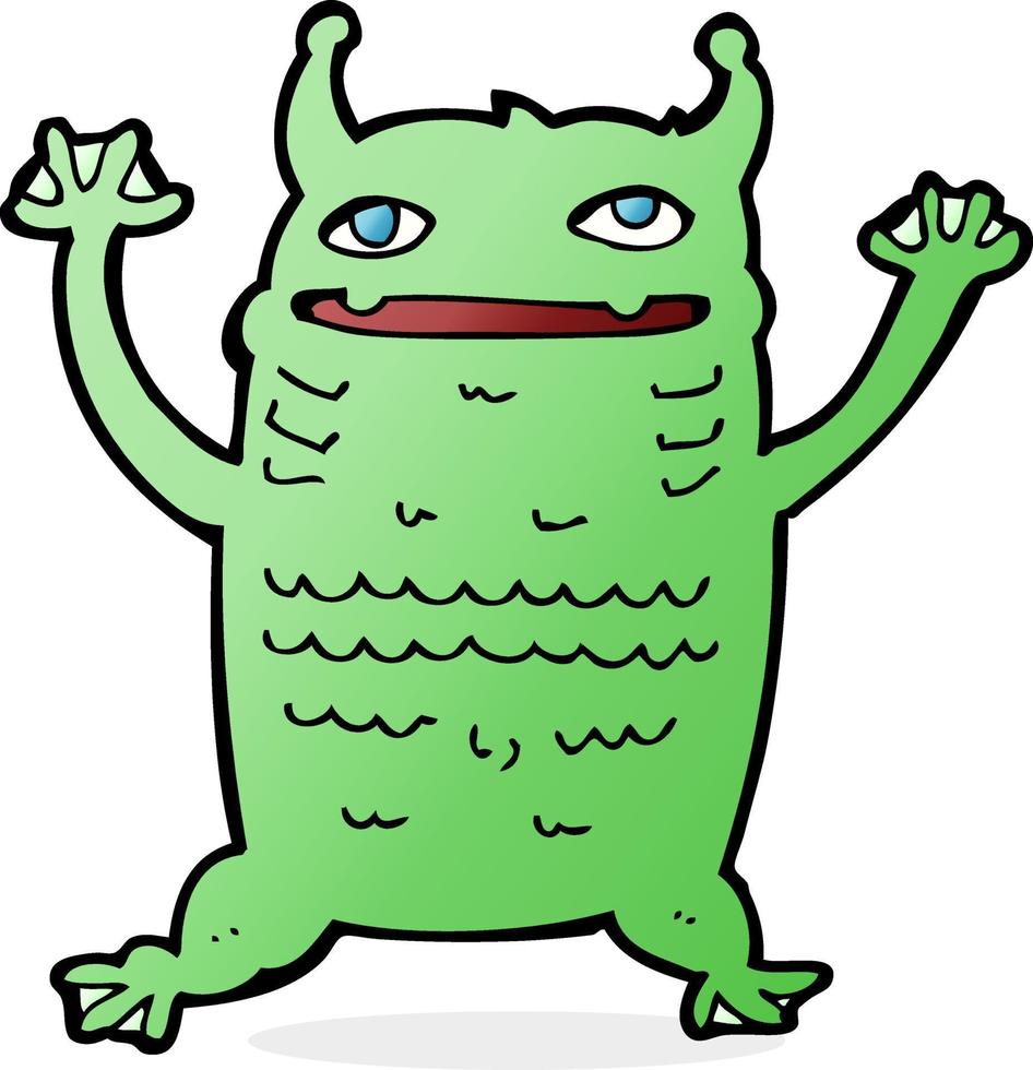 cartoon little monster vector