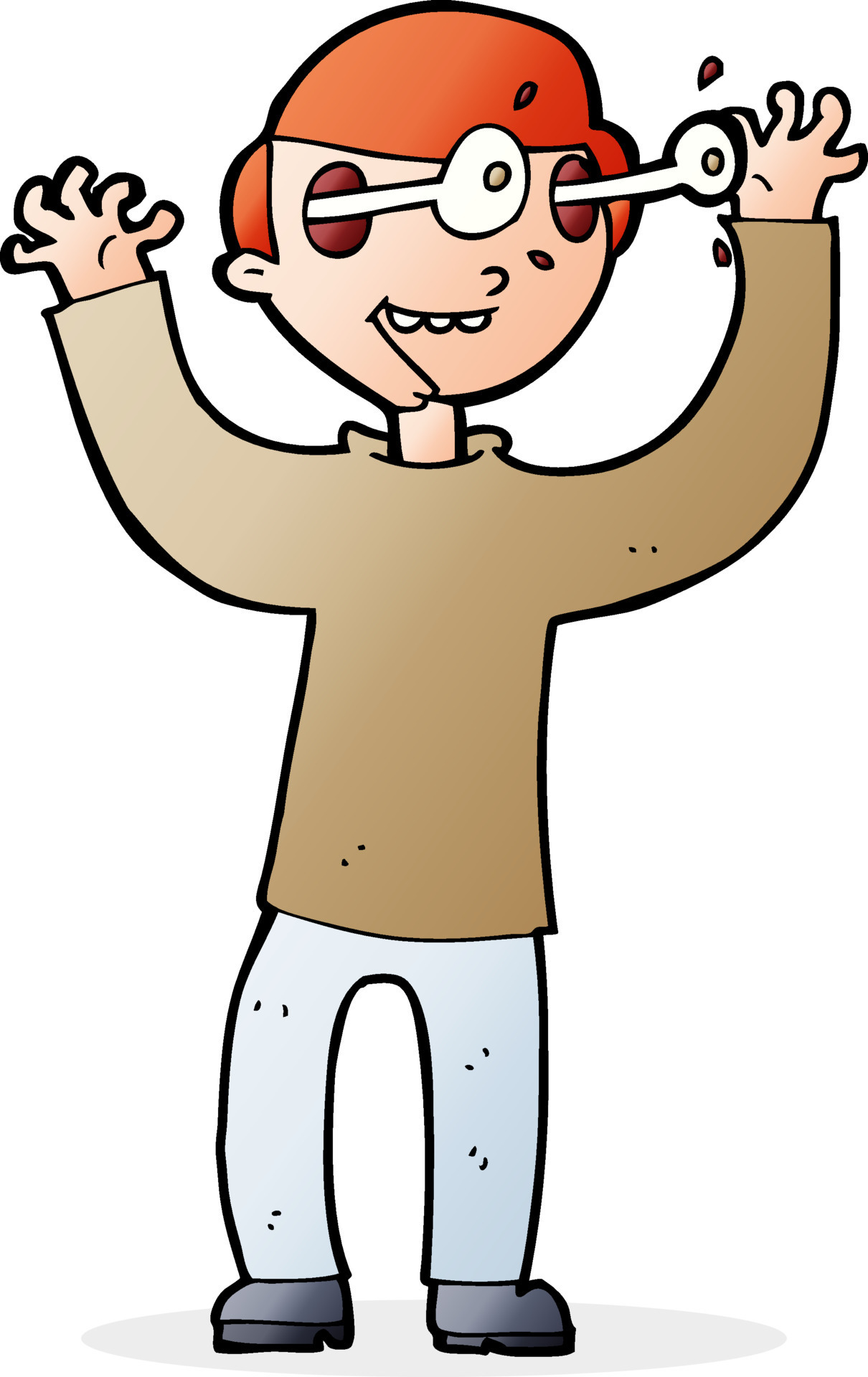 cartoon man with eyes popping out of head 12279489 Vector Art at Vecteezy