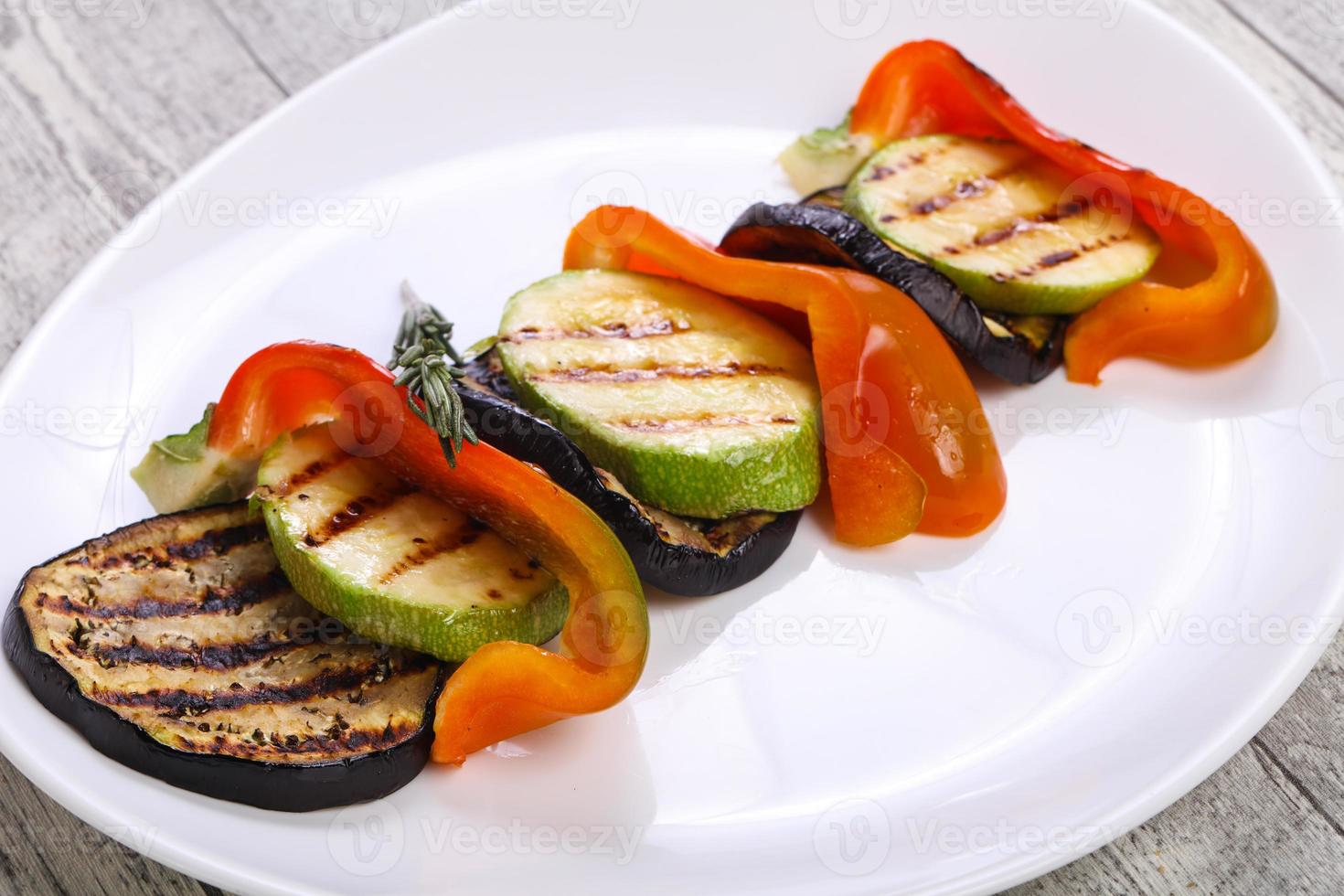 Grilled vegetables eggplant, zucchini and pepper 12279541 Stock Photo