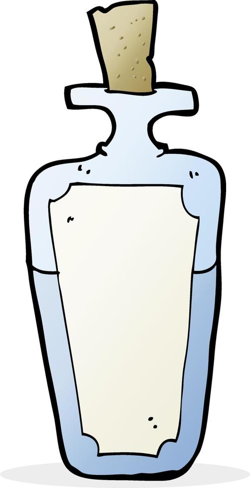 botella de poción de dibujos animados vector