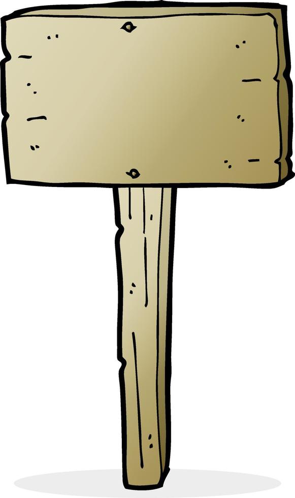 cartoon sign post vector