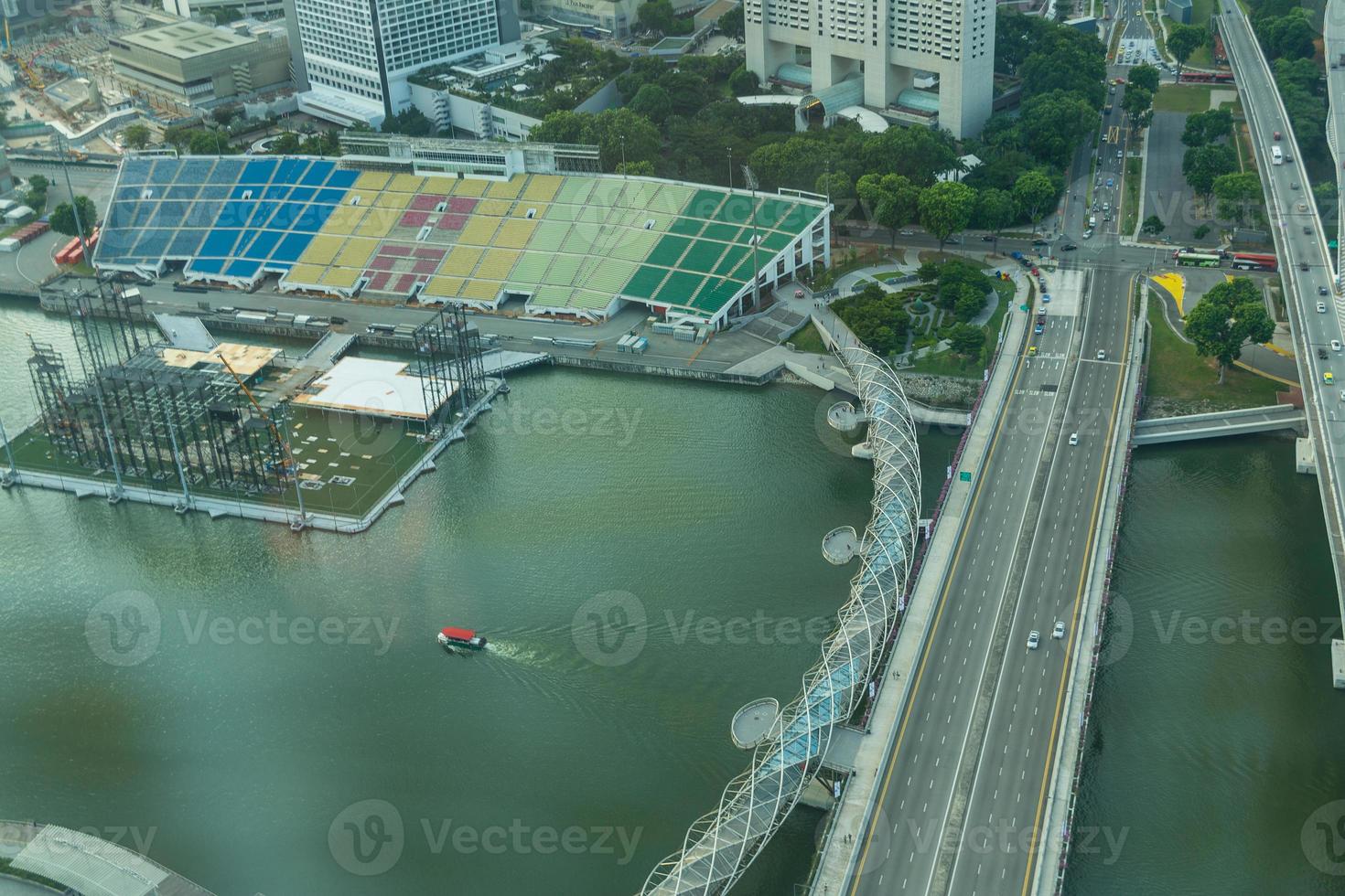 View of Singapore city skyline photo