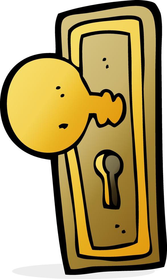 cartoon door knob vector