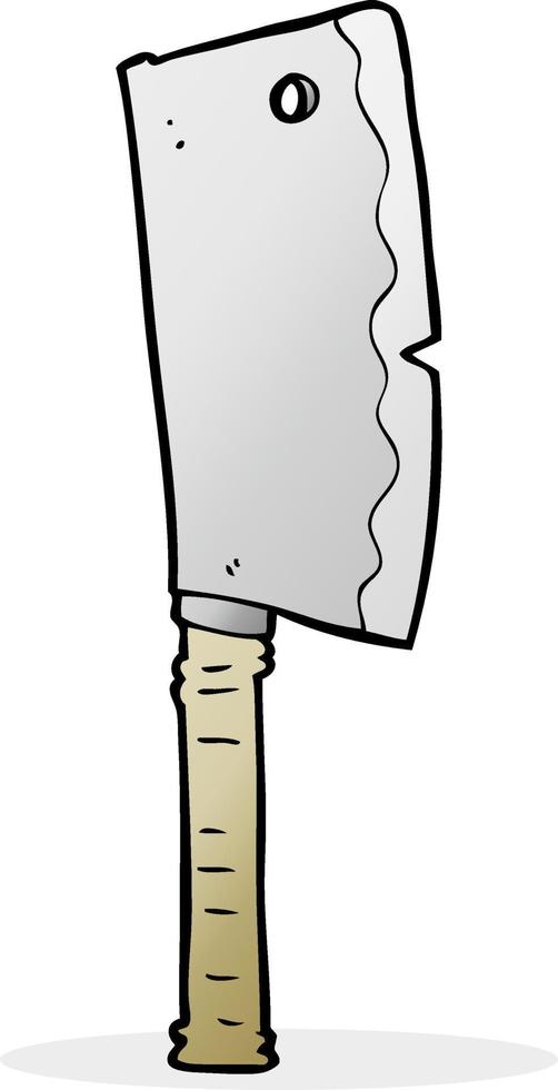 cuchillo de carnicero de dibujos animados vector