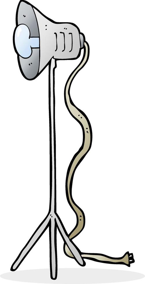 cartoon photography studio lamp vector