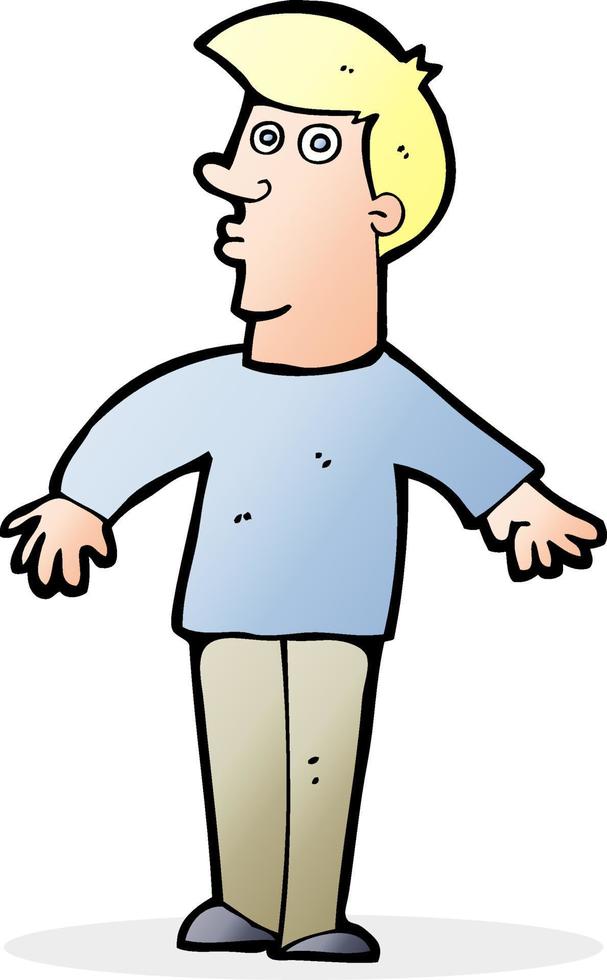 cartoon surprised man vector