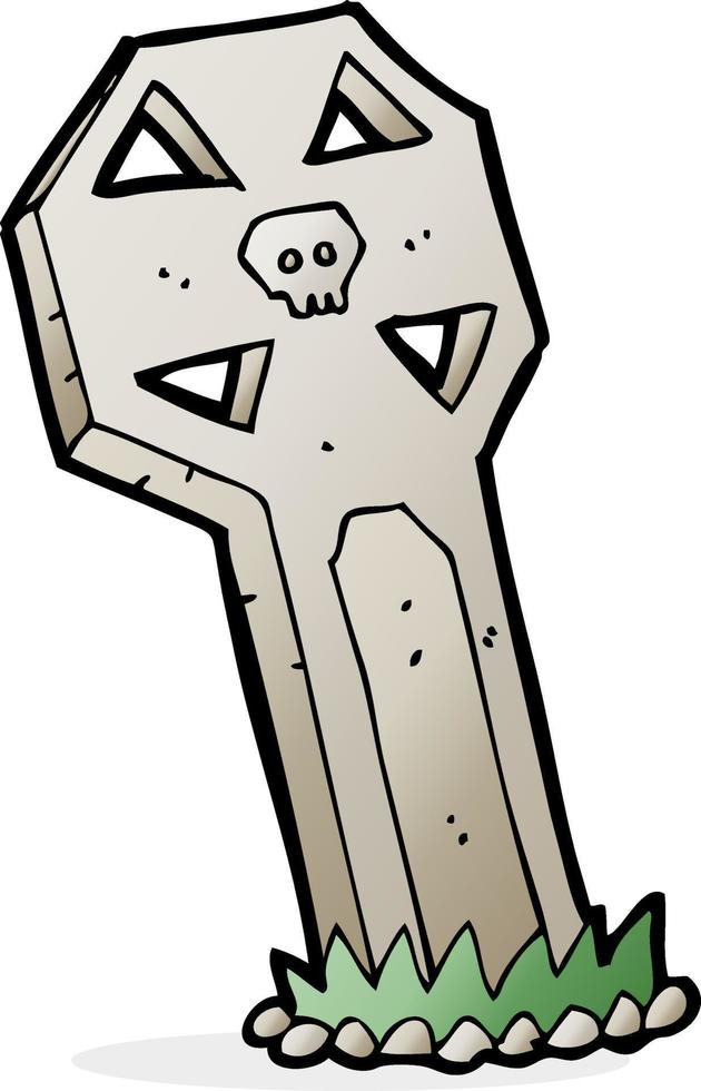 cartoon spooky grave vector