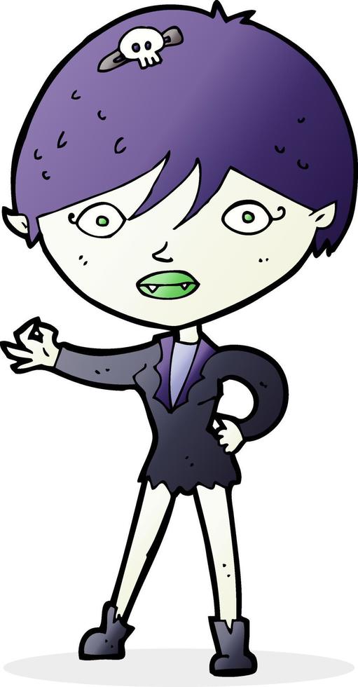 cartoon vampire girl vector