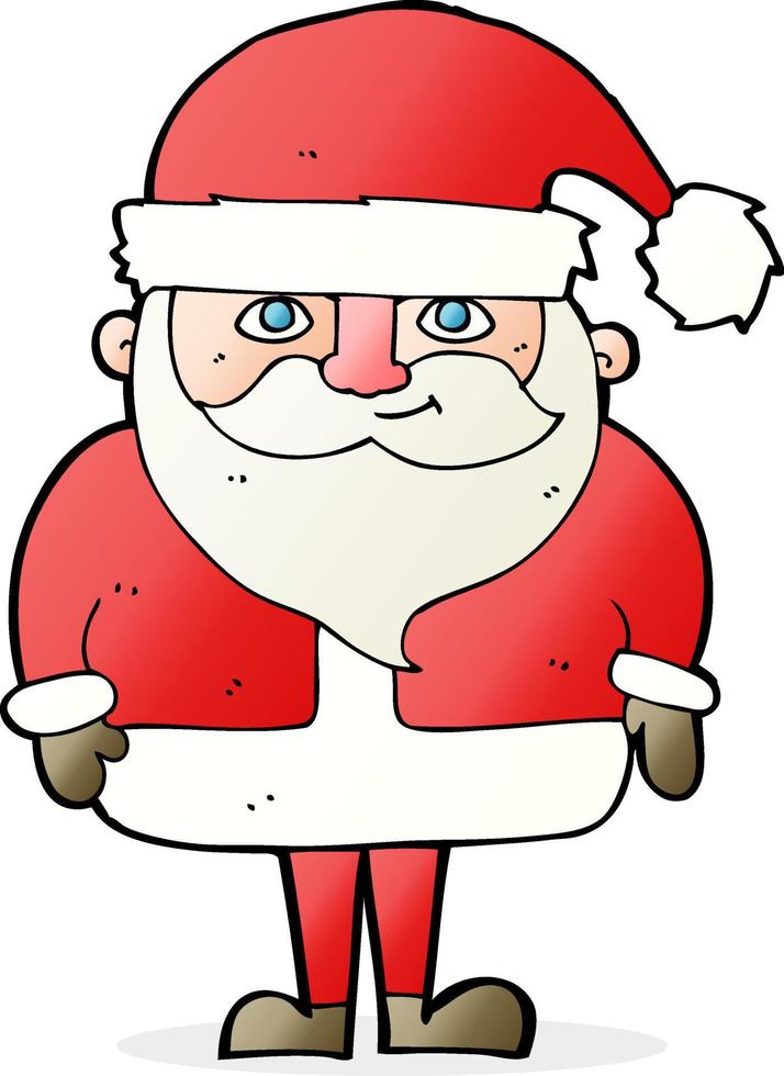 cartoon happy santa claus vector