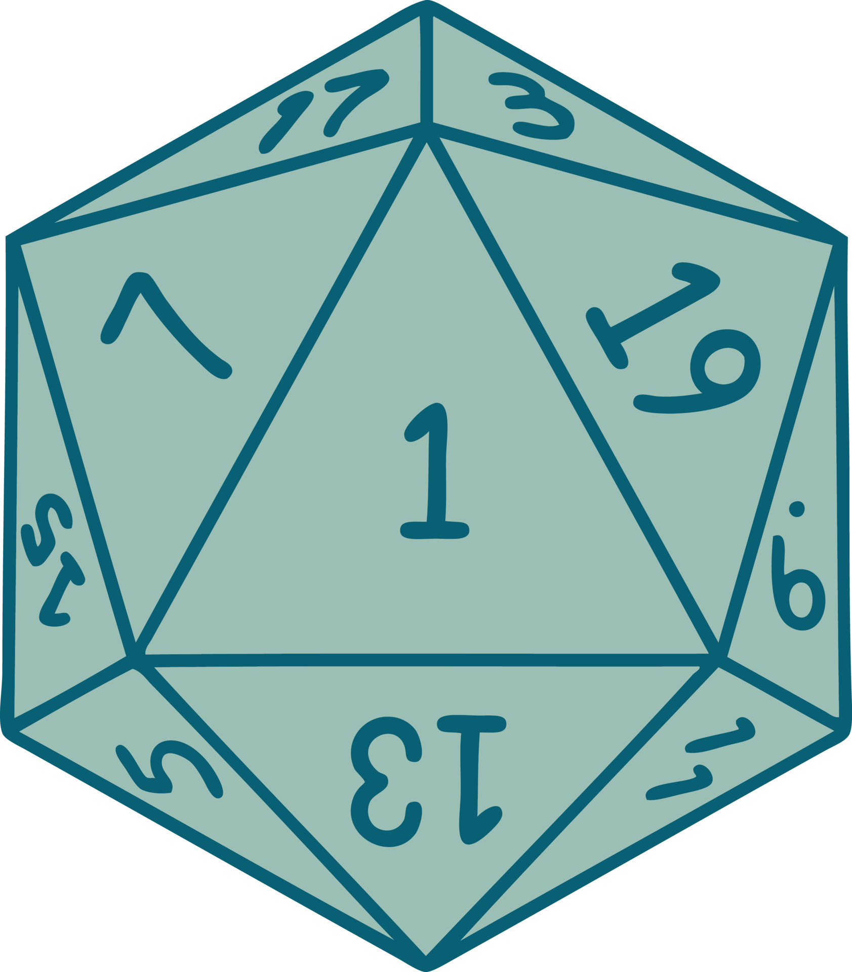 natural 1 D20 dice roll illustration 12280038 Vector Art at Vecteezy